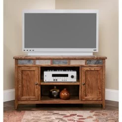 Evanston Antique Oak 50 Inch Corner Console 7 Evanston Antique Oak 50 Inch Corner Console -furniture 1302356 2