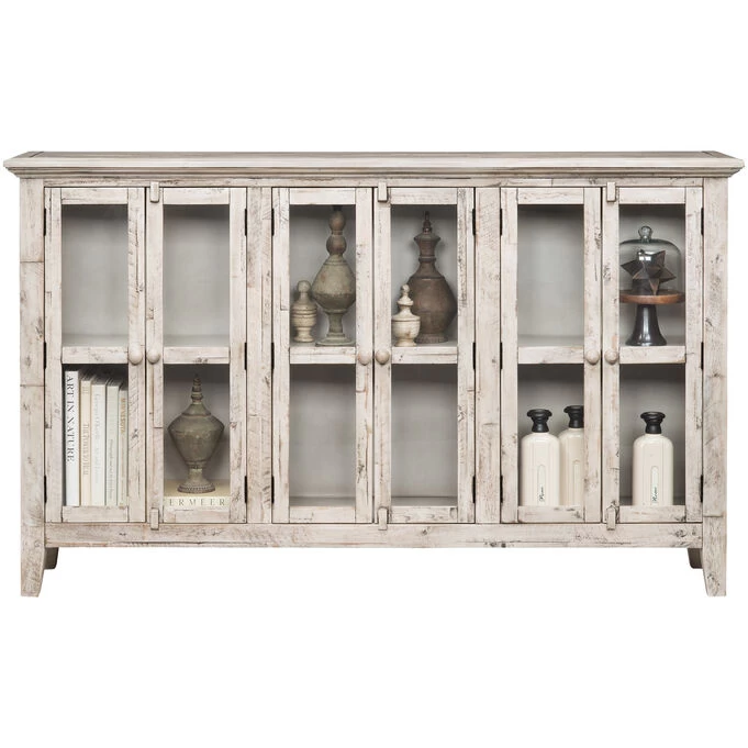 Rustic Shores Antique White 6 Door Cabinet 3 Rustic Shores Antique White 6 Door Cabinet