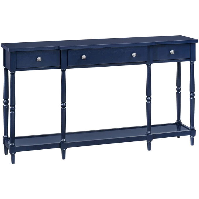 Stately Home Navy Console Table 4 Stately Home Navy Console Table - Image 2