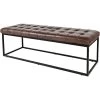 Strathmore Dark Sienna Leather Bench -furniture 1730781 JOFR PRI OL