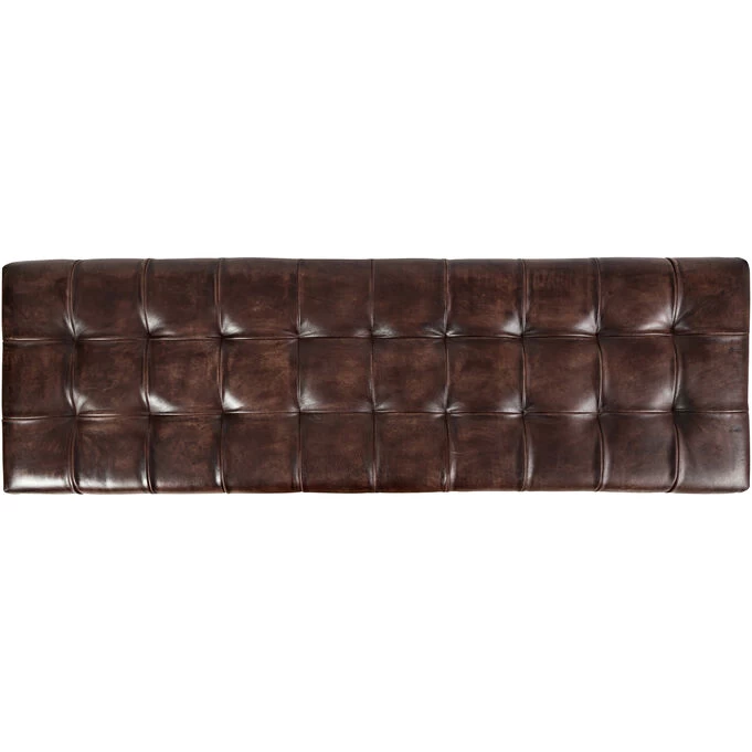 Strathmore Dark Sienna Leather Bench 6 Strathmore Dark Sienna Leather Bench - Image 4