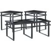 Laney Black Glass Set Of 3 Tables