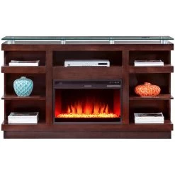 Novella Chocolate Fireplace Console