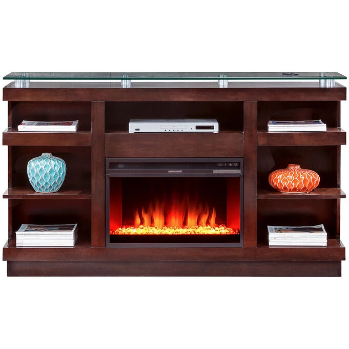 Novella Chocolate Fireplace Console 3 Novella Chocolate Fireplace Console