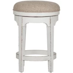 Magnolia Manor White Swivel Stool
