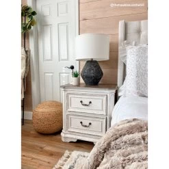 Magnolia Manor White Nightstand -furniture 2447655 LIBF LF3 RM