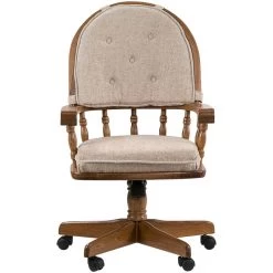 Jefferson Chestnut Curved Arm Game Chair