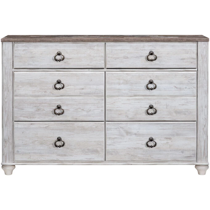 Willowton Whitewash Dresser 4 Willowton Whitewash Dresser - Image 2