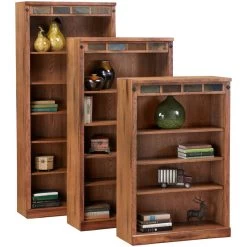 Sante Fe 48 Inch Rustic Oak Bookcase -furniture 2952248 SUNN IS2 OL