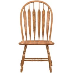 Jefferson Oak Curved Arrow Side Chair