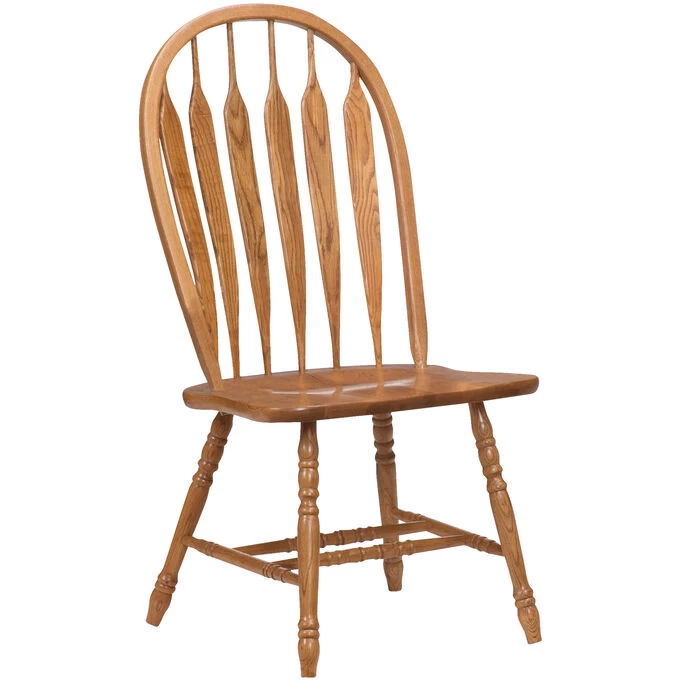 Jefferson Oak Curved Arrow Side Chair 4 Jefferson Oak Curved Arrow Side Chair - Image 2