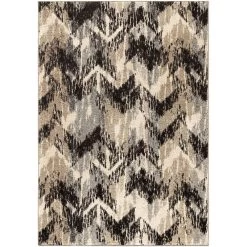 Heritage Distressed Chevron Gray 5x8 Rug