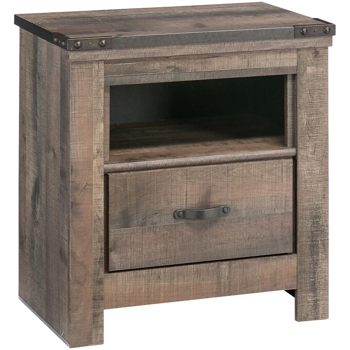 Trinell Rustic Plank Nightstand 4 Trinell Rustic Plank Nightstand - Image 2