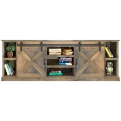 Farmhouse Barn Wood 85 Inch Console