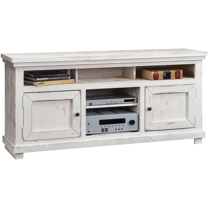 Willow Distressed White 64 Inch Console 4 Willow Distressed White 64 Inch Console - Image 2