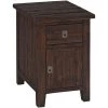 Kona Grove Distressed Mocha Storage Chairside Table -furniture 7041115 JOFR AFL OL