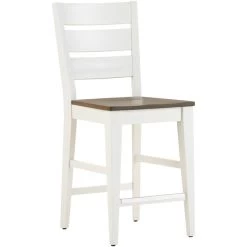 Folio White 24 Inch Counter Stool