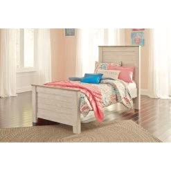 Willowton Whitewash Twin Youth Bed
