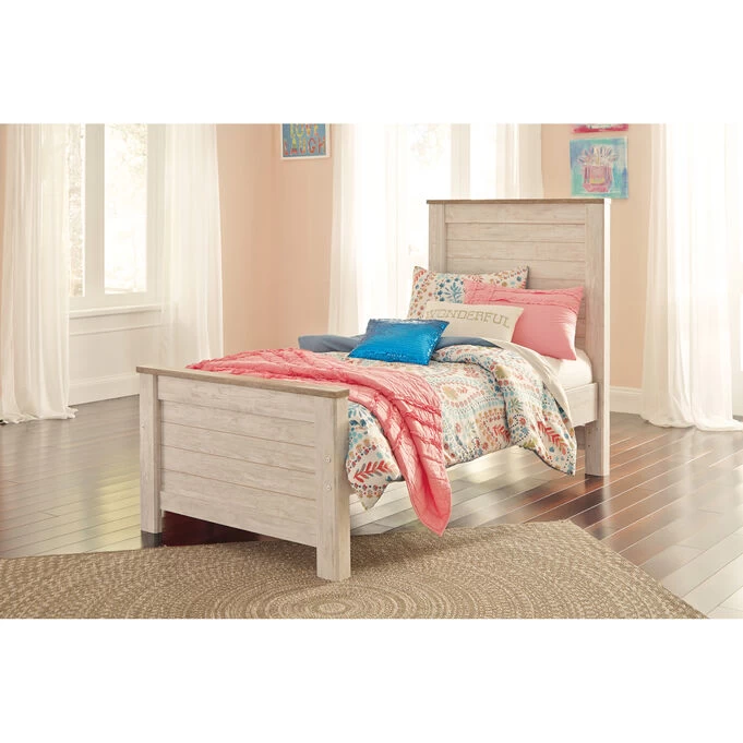 Willowton Whitewash Twin Youth Bed 3 Willowton Whitewash Twin Youth Bed