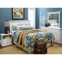 Bostwick Shoals White Headboard Room Package