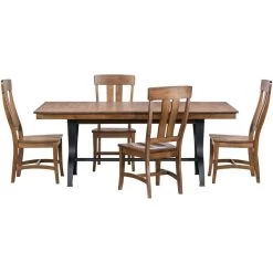 District Copper 5 Piece Dining Set