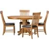 Jefferson Chestnut 5 Piece Slat Back Pedestal Set -furniture PINT132 INTC PRI OL