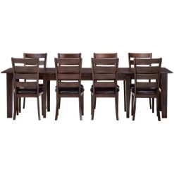 Kona Raisin 9 Piece Ladder Back Dining Set