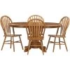 Jefferson Chestnut 5 Piece Arrow Back Pedestal Dining Set 2 Jefferson Chestnut 5 Piece Arrow Back Pedestal Dining Set -furniture PINT204 INTC PRI OL