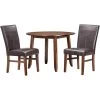 Kona Raisin 3 Piece Parson Drop Leaf Dining Set