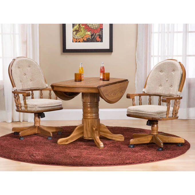 Jefferson Chestnut 3 Piece Laminate Drop Leaf Set 4 Jefferson Chestnut 3 Piece Laminate Drop Leaf Set - Image 2