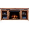 Evanston Antique Oak 72 Inch High Boy Fireplace Console -furniture PLEGE13