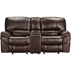 Valdez Brown Glider Console Loveseat -furniture PMAW933 MAWA FRT OL