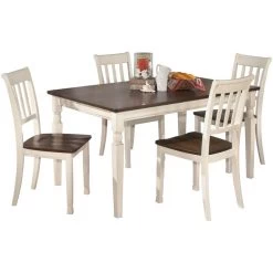 Grantsburg 5 Piece White Dining Set