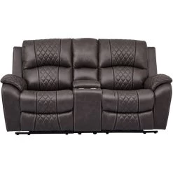 Starling Graphite Power Plus Reclining Console Loveseat -furniture QK1012501 MAWA PRI OL