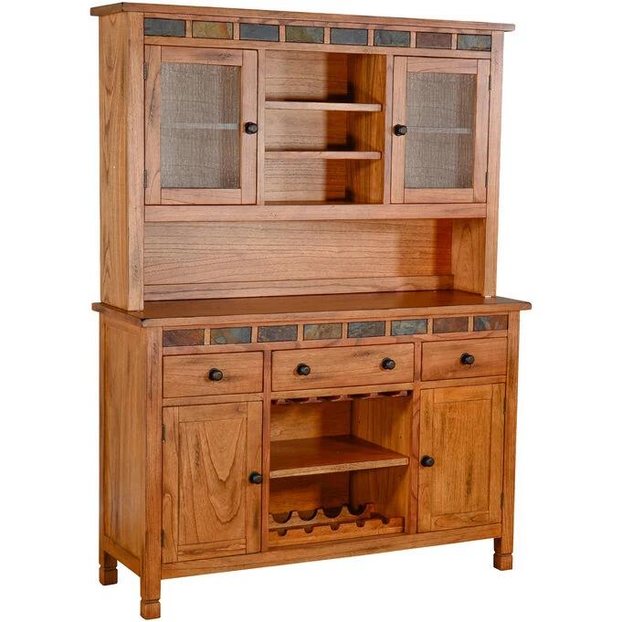 Sedona Rustic Oak 2 Piece China Buffet 4 Sedona Rustic Oak 2 Piece China Buffet - Image 2