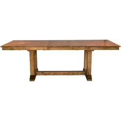 Bennett Smokey Quartz Trestle Dining Table