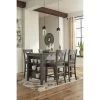 Caitbrook Gray 5 Piece X Back Counter Dining Set
