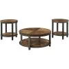 Roybeck Brown Set Of 3 Tables