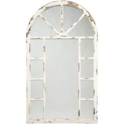 Divakar Antiqued White Accent Mirror