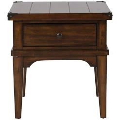 Aspen Skies Brown Russet End Table