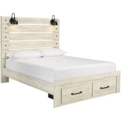 Cambeck Whitewash Queen Storage Bed