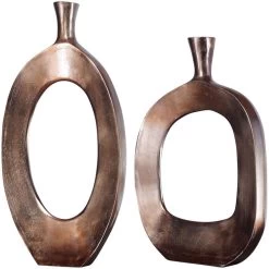 Kyler Textured Bronze Vases