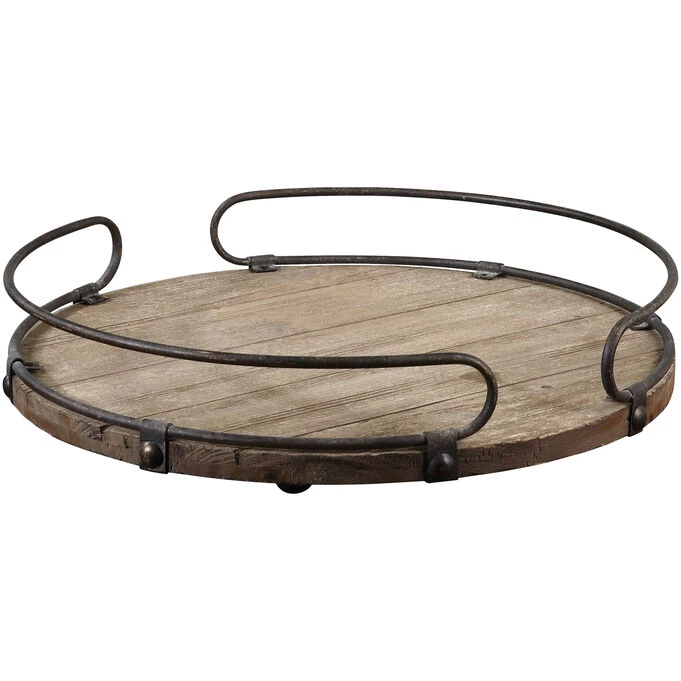 Acela Driftwood Round Wine Tray 3 Acela Driftwood Round Wine Tray