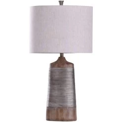 Haverhill Gray Oval Table Lamp