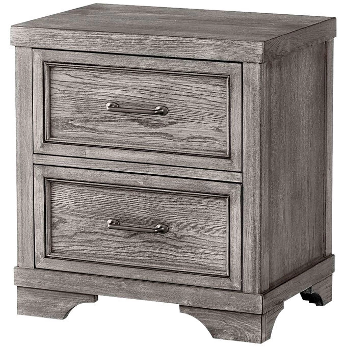 Foundry Brushed Pewter Nightstand 3 Foundry Brushed Pewter Nightstand