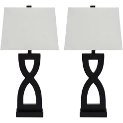 Amasai Black Set Of 2 Table Lamps