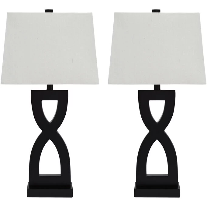 Amasai Black Set Of 2 Table Lamps 3 Amasai Black Set Of 2 Table Lamps