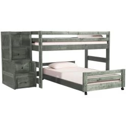 Bayview Driftwood Loft Bed -furniture QK1020519 TREE LS3 OL