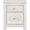 Paxberry Whitewash 2 Drawer Nightstand -furniture QK1020679 ASHL PRI OL