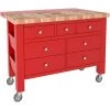Alma II Red Kitchen Island -furniture QK1021938 CANA PRI OL
